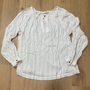 a.n.a Ana White Striped Blouse Boho Medium
